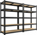 REIBII 2400LBS Garage Shelving Heavy Duty 5 Tier Storage Shelves Adjustable by REIBII