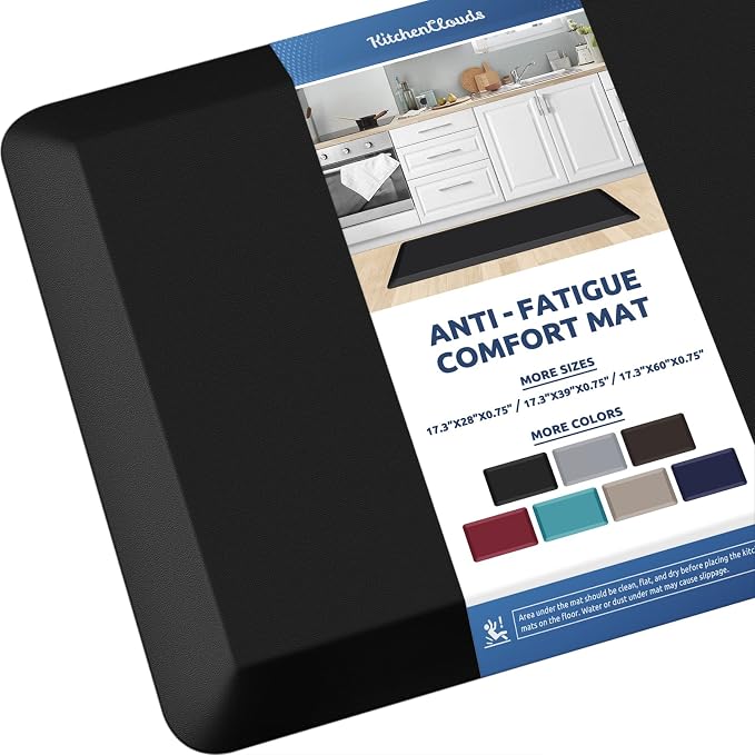 KitchenClouds Kitchen Mat Cushioned Anti Fatigue Kitchen Rug Non Slip Standing by KitchenClouds