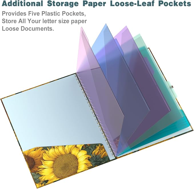 Hongri Clipboard Folio with Refillable Lined Notepad, 8.5 x 11 Folders with - Image 2