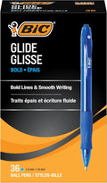BIC Glide Bold Blue Ballpoint Pens, Bold Point, Retractable Ballpoint Pens by BIC
