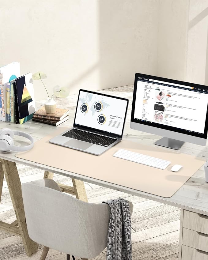 YSAGi Non-Slip Leather Desk Pad, Desk Matt - Image 6