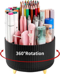 Desk Pencil Pen Holder, 5 Slots 360°Degree Rotating Pen Organizers by EDENMS
