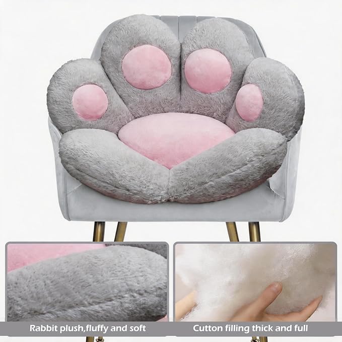 DOBUONO Cat Paw Cushion Office Chair Cushion Comfy Plush Gaming Chair Cushion - Image 4