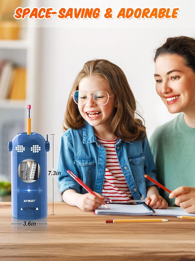 AFMAT Electric Pencil Sharpener Fully Automatic, Colored Pencil Sharpeners - Image 6