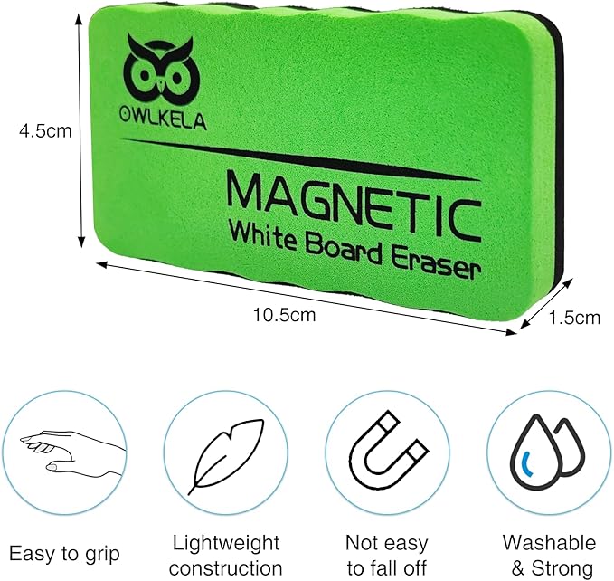 OWLKELA Magnetic Whiteboard Eraser, Dry Eraser Board Erasers, Dry Eraser - Image 2