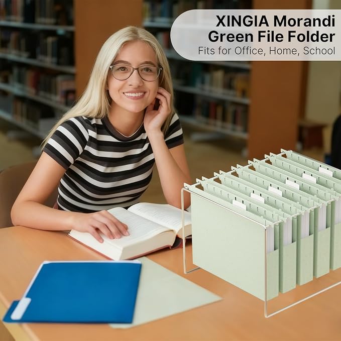 XINGIA Hanging File Folders Letter Size, Heavy Duty 1" Expanding Hanging File - Image 7