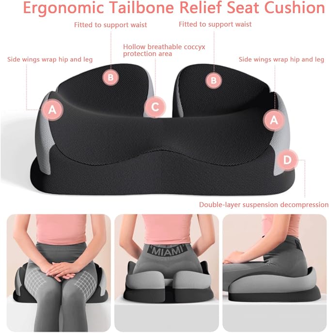 Seat Cushions for Office Chairs Wheelchair Cushion for Long Sitting Back - Image 4