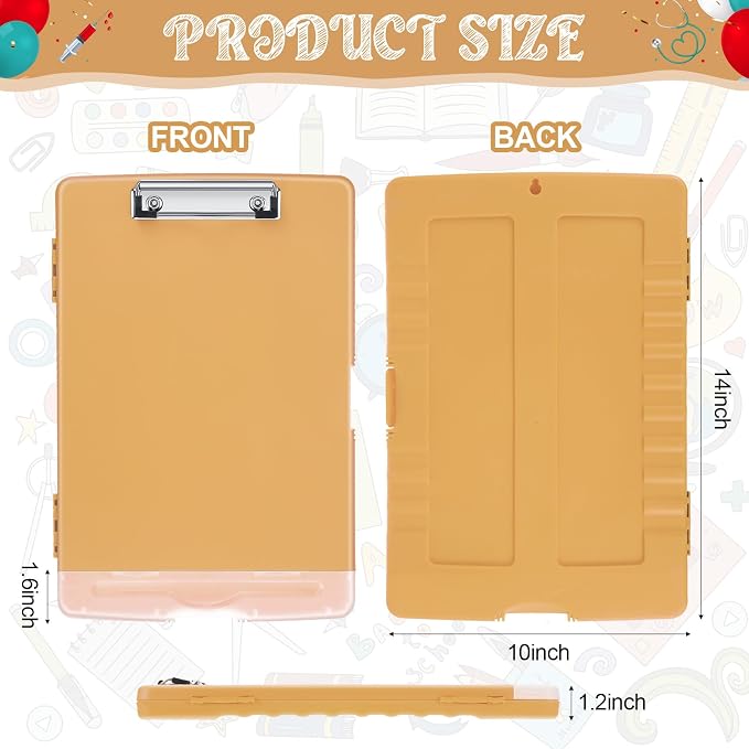 Crtiin 6 Pcs Colored Clipboard - Image 2