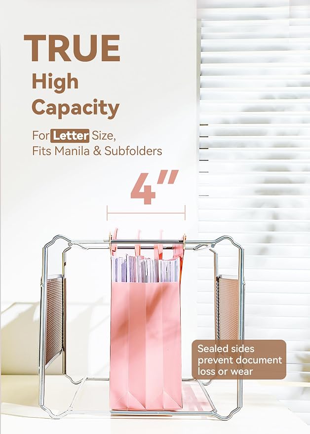 SortRax Plastic High Capacity Hanging File Folders, Side-Sealed Pocket - Image 2