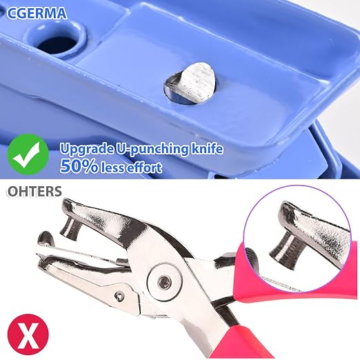 Single Hole Puncher, 3 Pack ，1/4" Hole, 50% Labor Savings, Heavy Duty Metal - Image 4