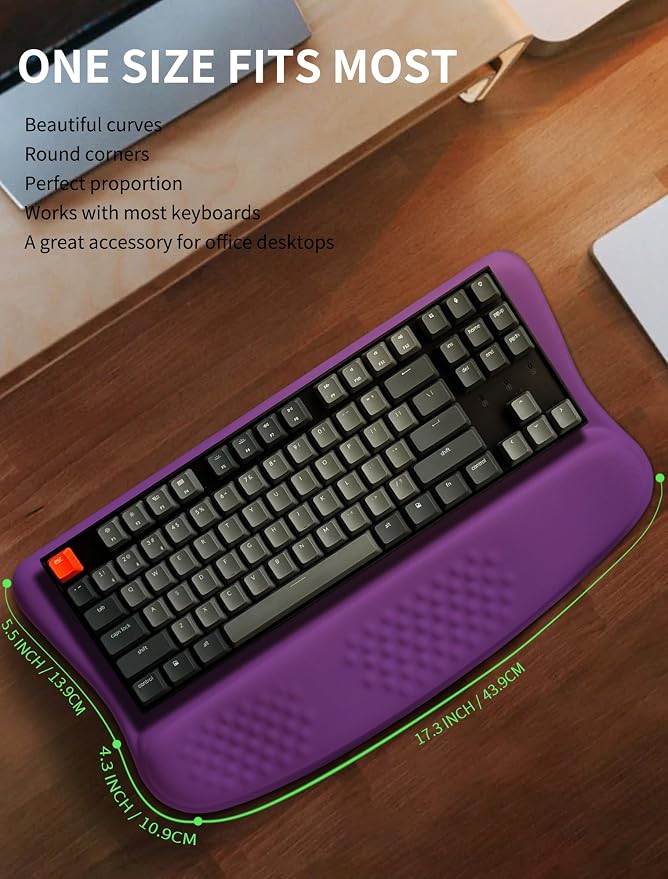Ergonomic Wave Wrist Rest with Keyboard Stand, Cushioned Palm Rest, Comfortable - Image 6