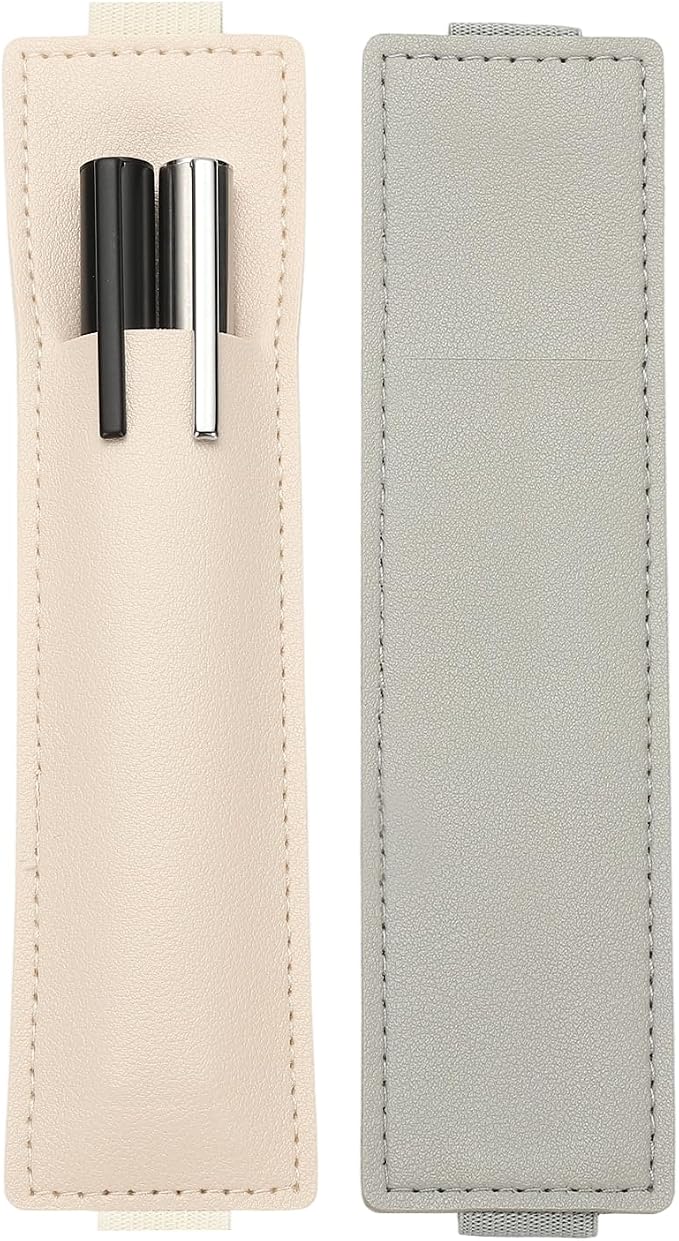 PATIKIL 2Pcs Elastic Notebook Pen Holder, Adjustable Hold 2 Pen Holder PU by PATIKIL