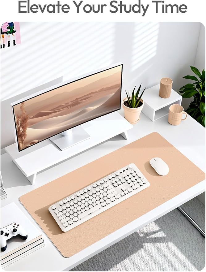 YSAGi Leather Desk Protector, Office Mat, Large Mouse Pad, Non-Slip PU Leather - Image 6