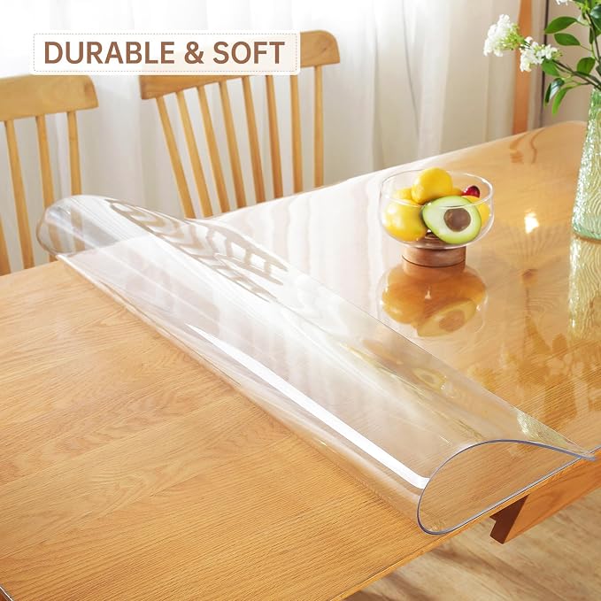 Warmstar Clear Table Protector, 2mm Thick, 36x87 Inch, Table Cover, Desk Mat - Image 2