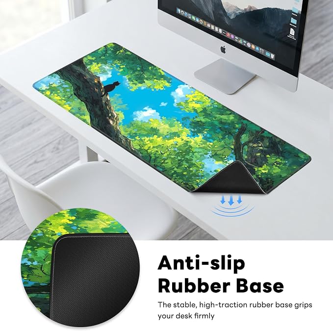 Desk Mat, Big Desk Pad, 31.5x11.8 Inches Extended Big Gaming Mouse Pad - Image 6