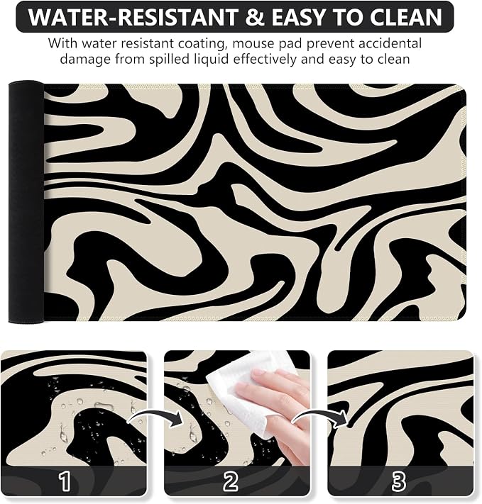 iCasso Desk Mat, XXL Large Gaming Mouse Pad, Anti-Slip Rubber Base Mousepad - Image 4