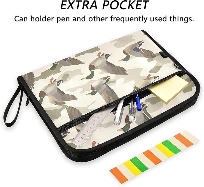 Expanding File Folder Wild Duck Camouflage Accordion File Organizer 13 Pockets - Image 6