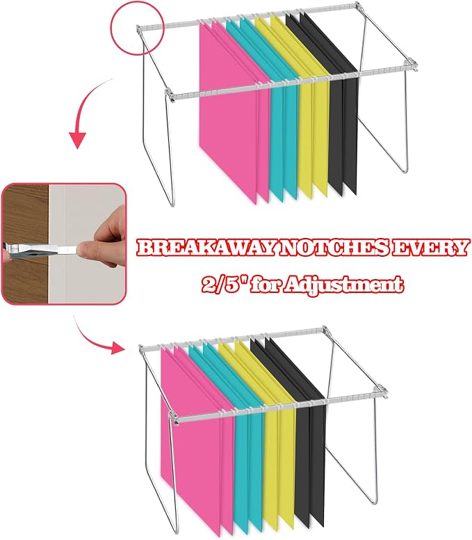 Heavy Duty Steel Hanging File Frame, Letter Size Hanging File Folder Frame - Image 3