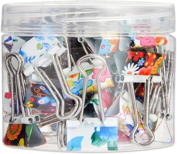 Juvale 40-Pack Small Floral Binder Clips - Image 7