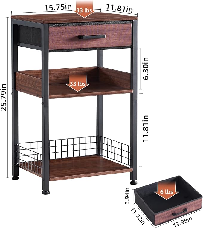 Lerliuo Walnut Printer Stand - Image 3
