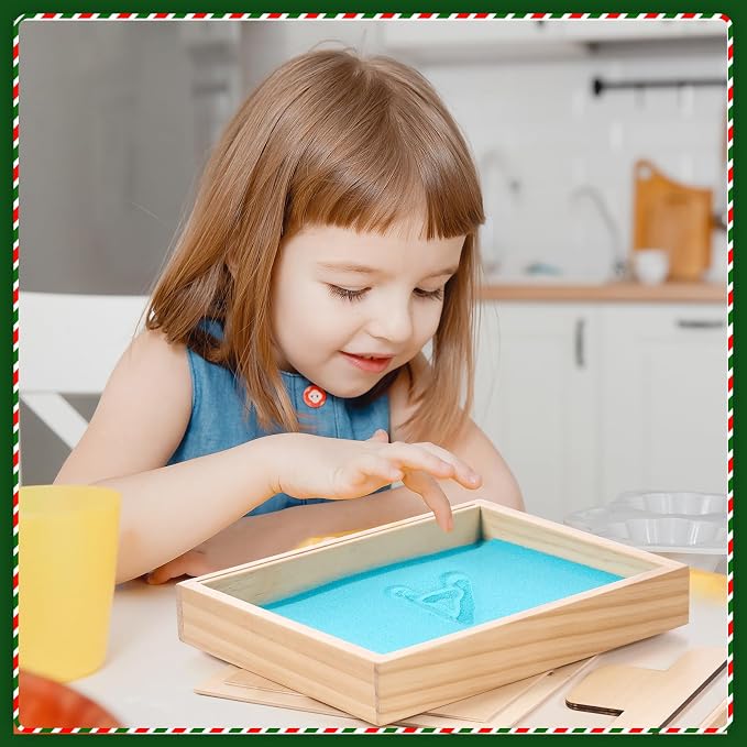 Montessori Sand Tray for Kids, Writing Play Sand Tray - Image 6