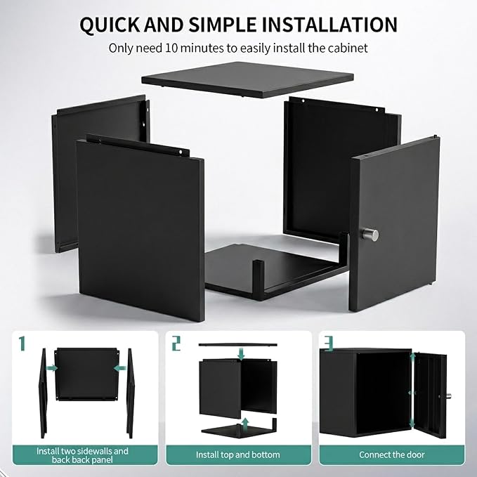 Cube Storage Organizer, Small Steel Cabinet - Image 9