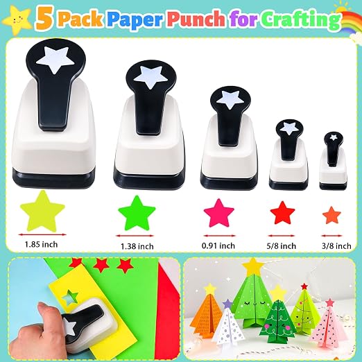 Star Hole Punch, Star Punches for Paper Crafts, Stars Paper Puncher Shape - Image 5