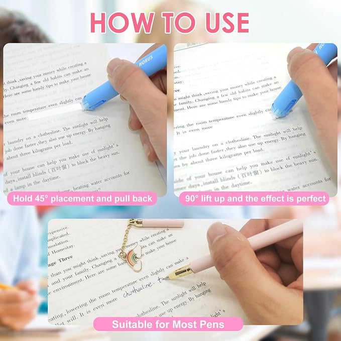 10 Pack Correction Tape Pen, Push Pull Protective, 1/5 x 236 Inch - Image 4