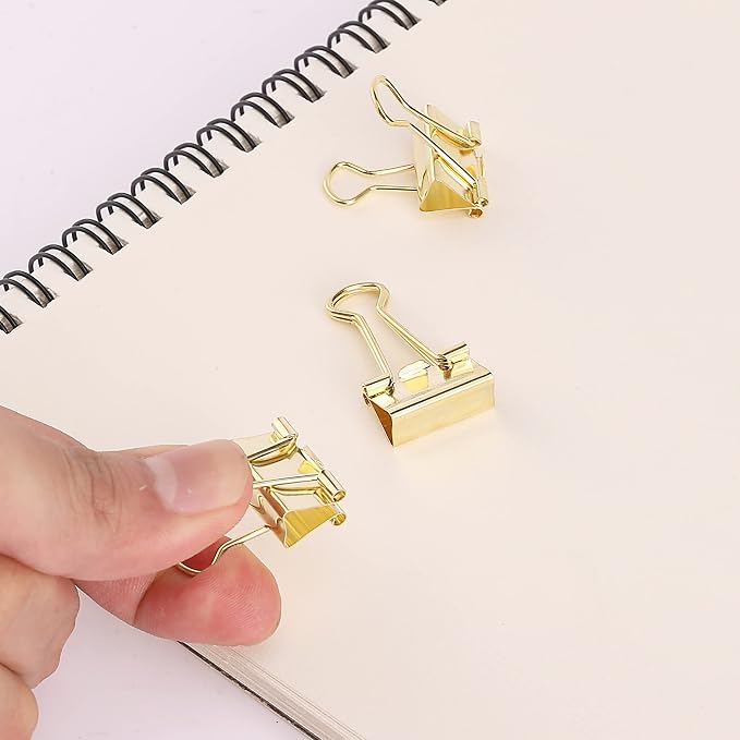 Mr. Pen- Small Binder Clips, Small Size | Gold Metal Binder Paper Clips - Image 7