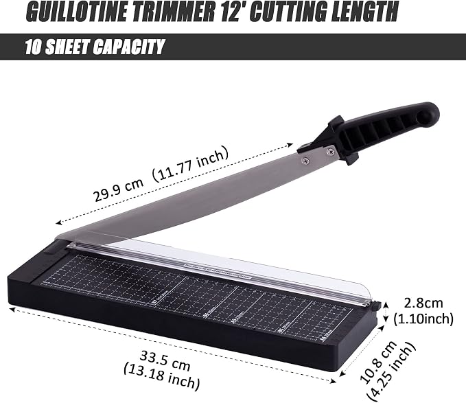 TIANSE Paper Cutter 12 Inch Paper Cutter Guillotine - Image 2