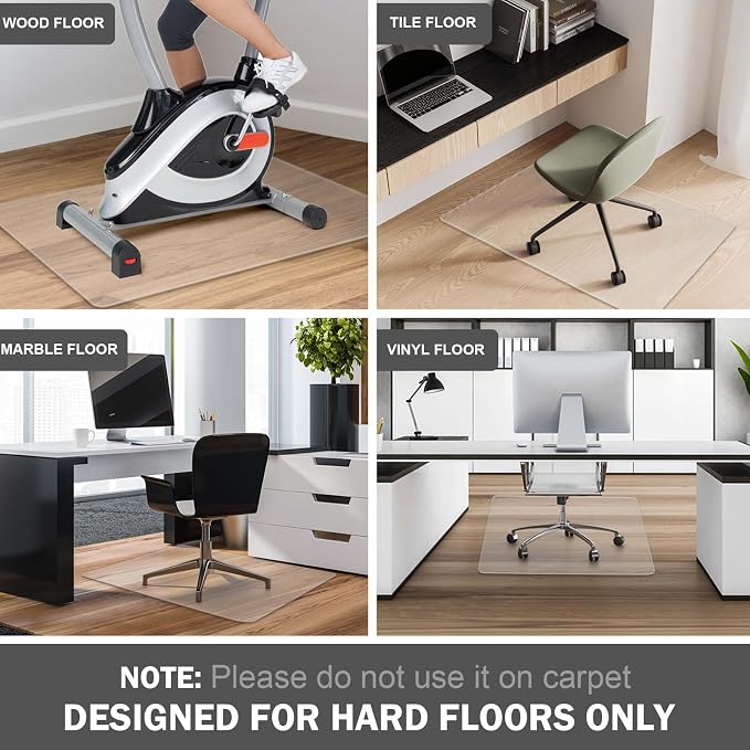 Clear Chair Mat for Hardwood Floors 36"x48" - Image 5