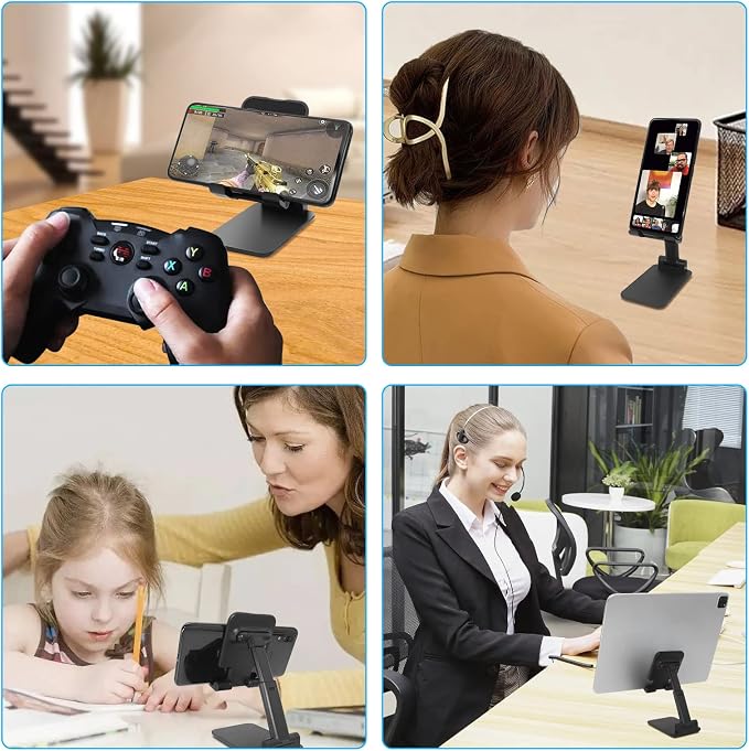2 Pack Phone Stand for Desk, Angle & Height Adjustable Phone Holder | Fully - Image 4