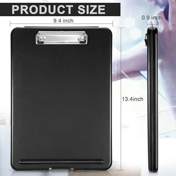 Mimorou 15 Pcs Clipboard with Storage, 9.5 x 13.5 Inch Plastic Heavy Duty - Image 2