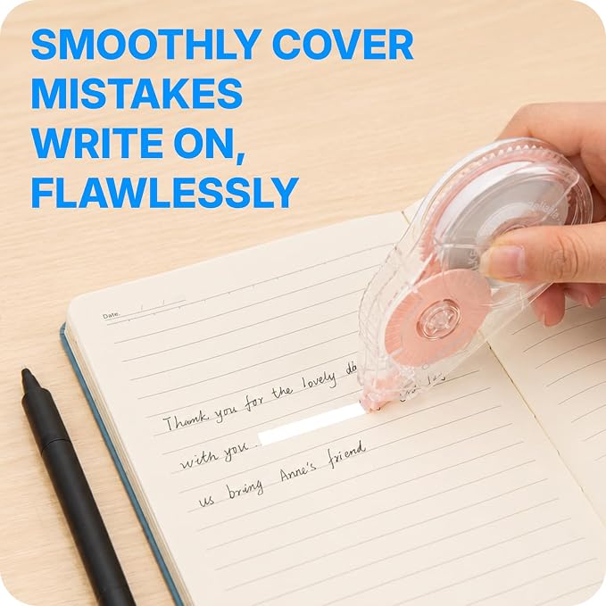 OWLKELA 2 Pack Plus Correction Tape, Tear-Resistant White Correction Tape - Image 6
