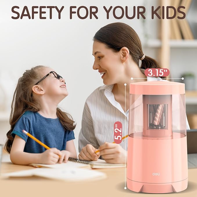 Deli Electric Pencil Sharpener, Automatic Pencil Sharpeners - Image 7