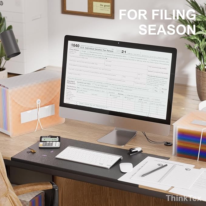 ThinkTex 26 Pockets Expanding File Folders, Accordion File Organizer - Image 5