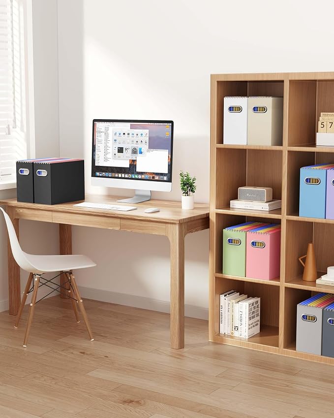 Oterri File Organizer Box, Portable Collapsible Cardboard File Folder Organizer - Image 5