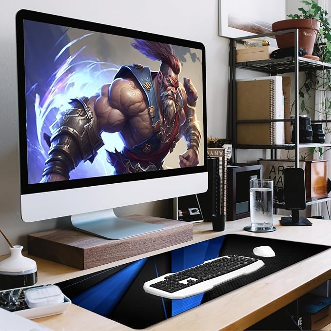 Desk Pad, Large Gaming Mouse Pad, Extended Keyboard Mouse Mat 35.4 X 15.7 Inch - Image 6