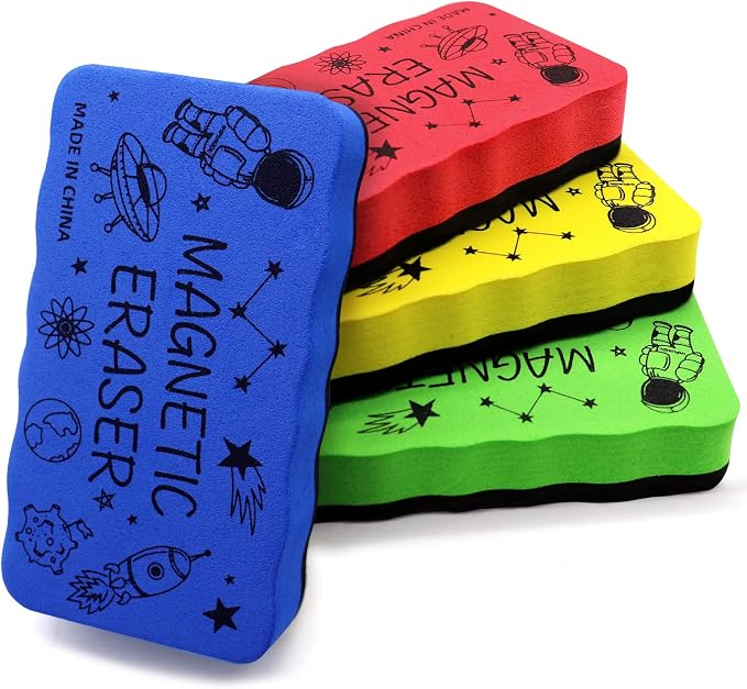 Dry Erase Eraser, Magnetic Whiteboard Eraser 4 Pack White Board Erasers by IHPUKIDI