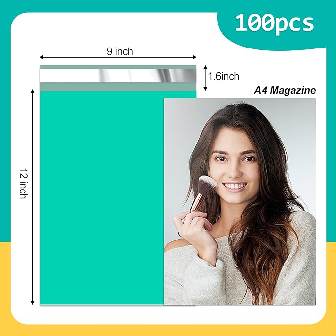 Poly Mailers 9x12 inch 100 Pcs, Plastic Mailing Envelopes - Image 2