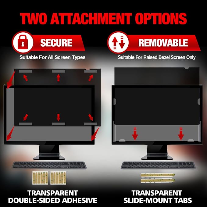 Computer Privacy Screen Filter for 22 Inch 16:10 Widescreen Monitor, - Image 7