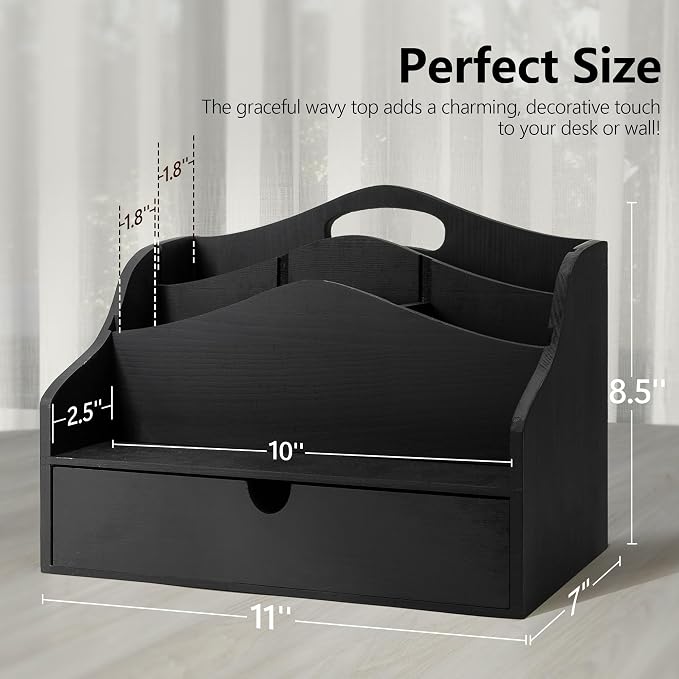Rebee Vision Pine Wooden Mail Organizer - Image 2