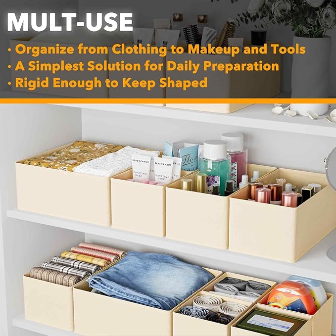 SpaceAid Drawer Organizer for Clothes, 18 Pack Dresser Drawer Organizer Bins - Image 4