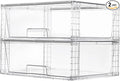 Vtopmart 2 Pack Large Stackable Storage Drawers, Easily Assemble Clear Acrylic by Vtopmart