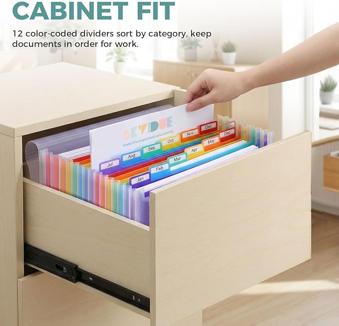 SKYDUE Accordion File Organizer, Expanding File Folder - Image 8