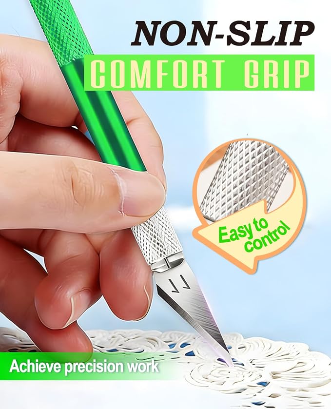 DIYSELF Craft Knife with 10 Extra #11 Blades, Precision Hobby Knife Set with - Image 4