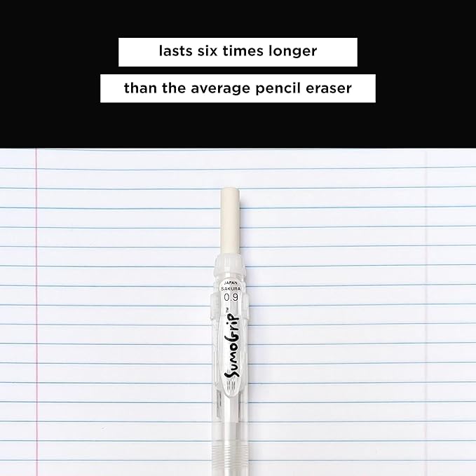 SAKURA 50250 SumoGrip Mechanical Pencil Eraser Refill, 3 / Pack - Image 4