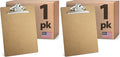 Officemate Recycled Wood Clipboard, Letter Size | 2 Pack | 6 Inch Clip | Brown by Officemate