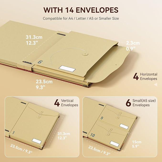 ABC life Important Document Organizer, Expanding File - Image 5