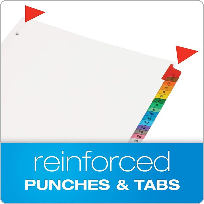 Oxford Binder Dividers, 31 Tabs, Numbered 1–31, 3 Pack, Customizable Table of - Image 3